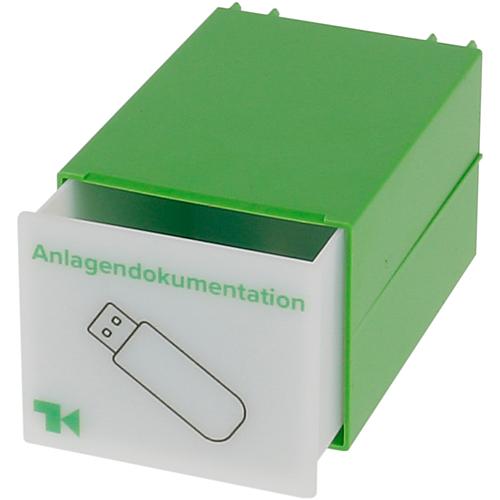 Hutschienen-Klickbox 'Anlagendokumentation' grün 101166