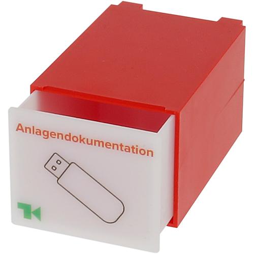 Hutschienen-Klickbox 'Anlagendokumentation' rot 101165