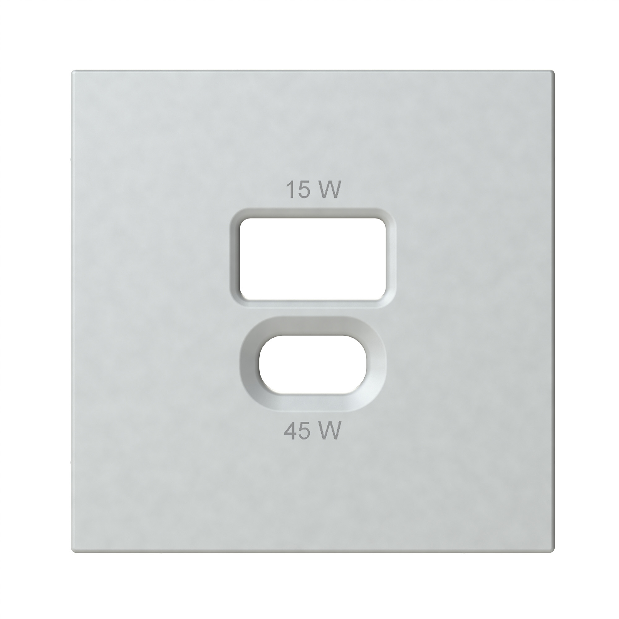 OPUS 55 Abdeckplatte USB-A/C Steckdose, 45 W, 15 W, alu-silber-seidenglanz 