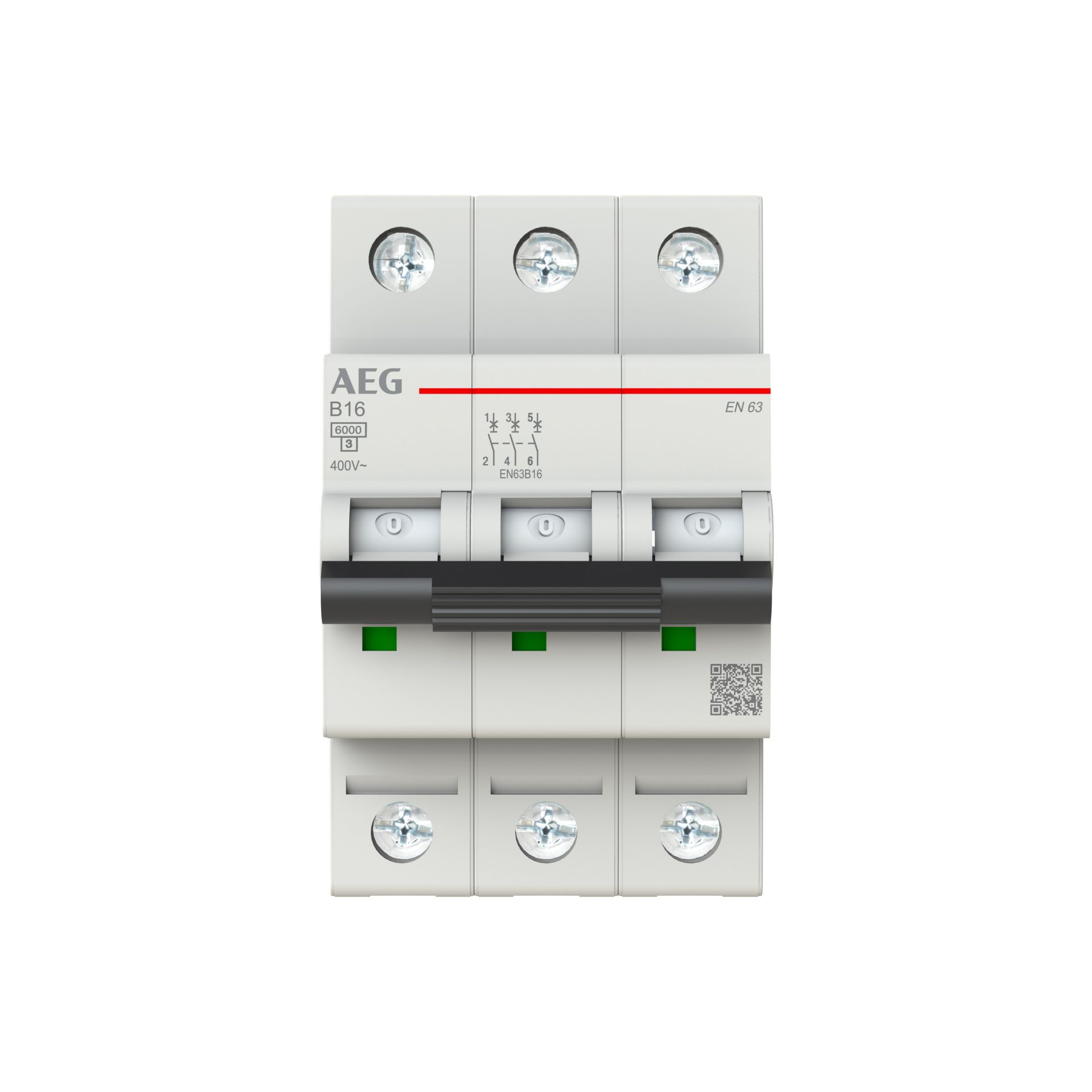 AEG LS-Schalter B16, EP63, 6kA, 3P, 16A, B-Charakteristik